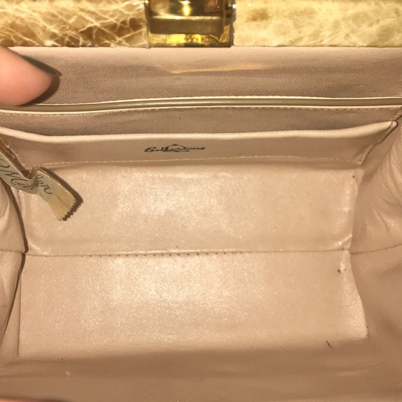 GENUINE 1950s Vintage Bellestone Tan Leather Purse - Picture 5 of 8
